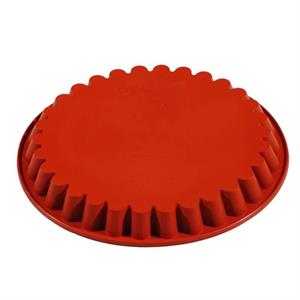 TORTIERA TONDA CANNELLATA SILICONE CM.28 FRT052