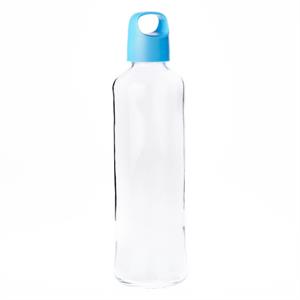 BOTTIGLIA VETRO WATER TO GO CL.75 TAPPO AZZURRO 13152019