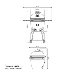 KAMADO LARGE COMPLETE 6-8 PERSONE ø.49 CM.117,5X126