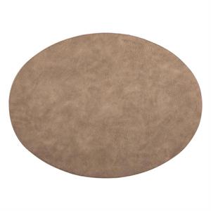 TOVAGLIETTA TROJA CM.45X33 OVALE PELLE VEG.TAUPE ZZ0490TAUPE