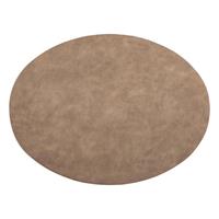 TOVAGLIETTA TROJA CM.45X33 OVALE PELLE VEG.TAUPE ZZ0490TAUPE